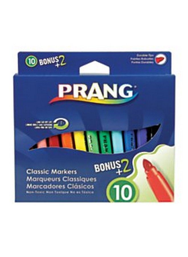 Prang Classic Art Markers Bullet Tip Assorted Colors 12 Count (80012) - Image 2