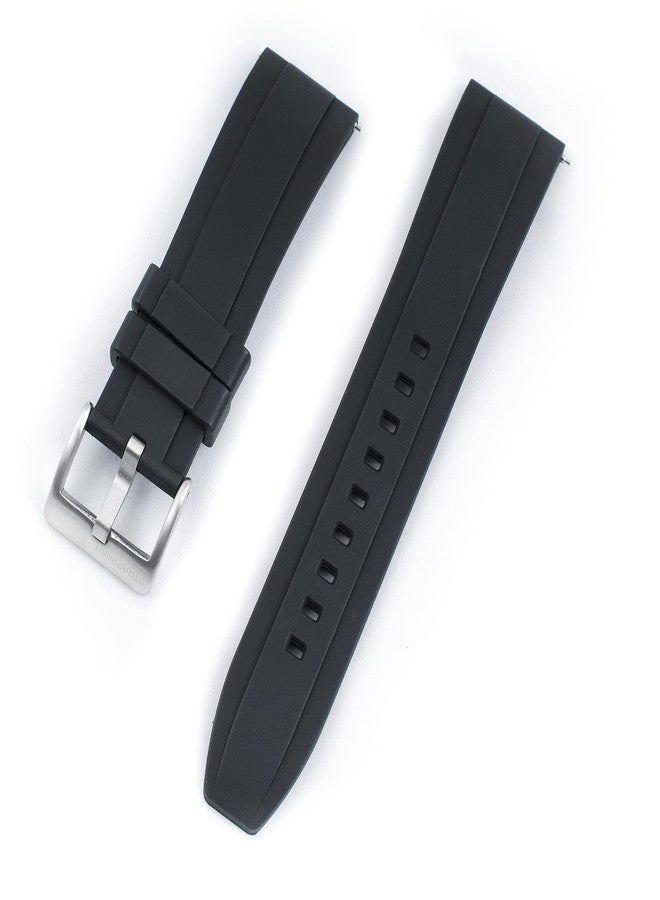 StrapHabit Quick Release Rubber Watch Strap Band FKM 20mm 22mm 24mm, 22mm, Rubber, no gemstone - Image 1