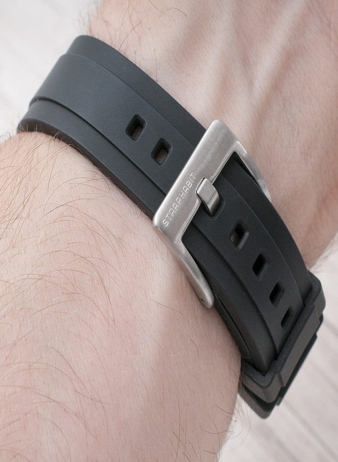 StrapHabit Quick Release Rubber Watch Strap Band FKM 20mm 22mm 24mm, 22mm, Rubber, no gemstone - Image 5