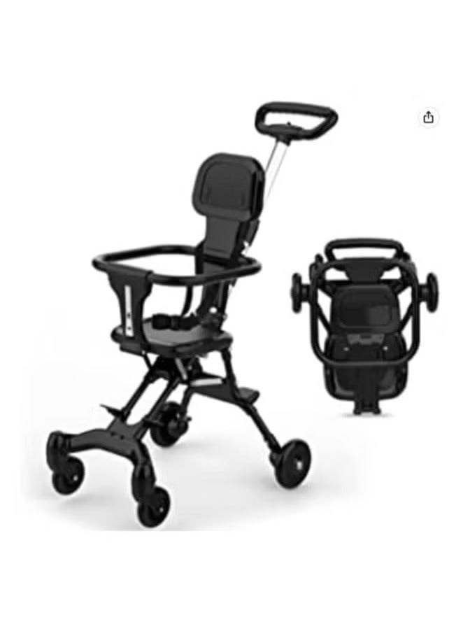 Pocket Stroller for Travel Stroller for Airplane Portable Compact Airport Stroller Small Stroller for Toddler Travel All Terrain Stroller for Toddler Stroller for Upto 65 Lbs (black) - Image 4