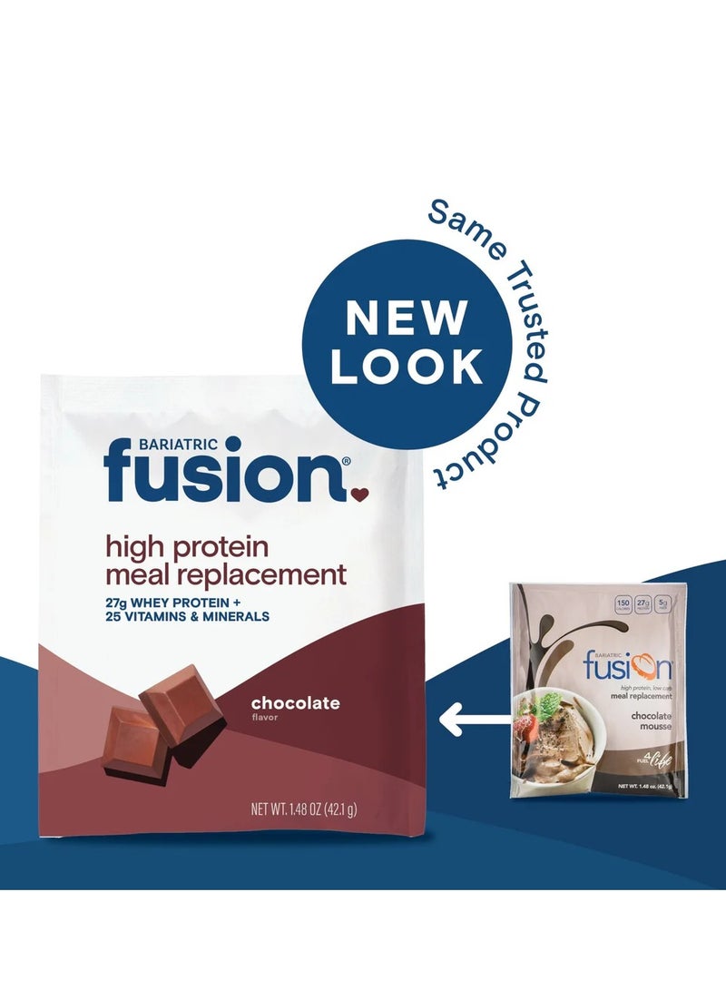 Bariatric Fusion Chocolate High Protein Meal Replacement - Single Serve Packet 42.1g  - Image 2
