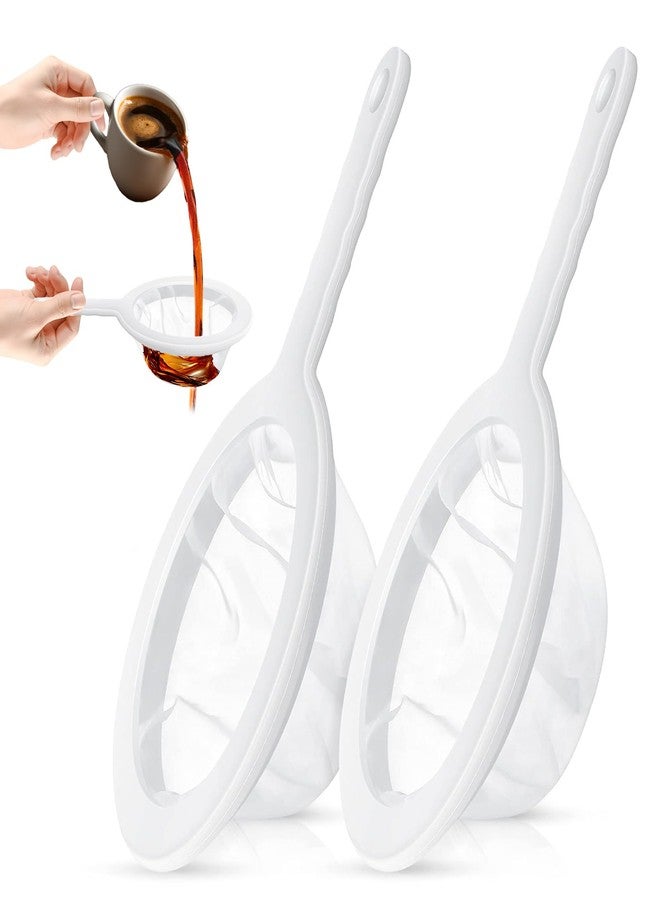 smrtcol Ultra-Fine Nylon Mesh Strainer- Mini Kitchen Colander for Coffee, Milk, Yogurt, Juice - Non-Slip Handle & Hanging Hole (120/200 Mesh) - Image 1