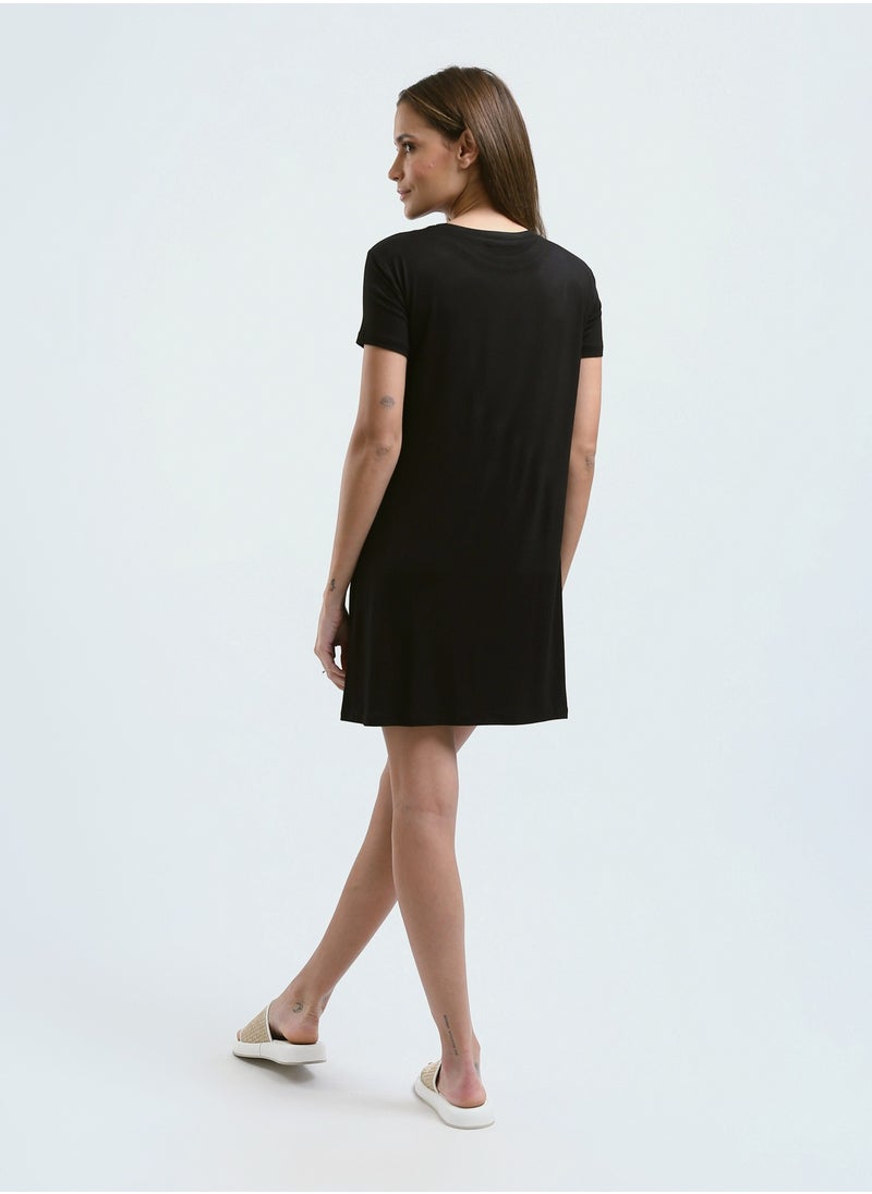 Mesery - Sleepshirt Cotton Short Sleeves Printed - Image 1