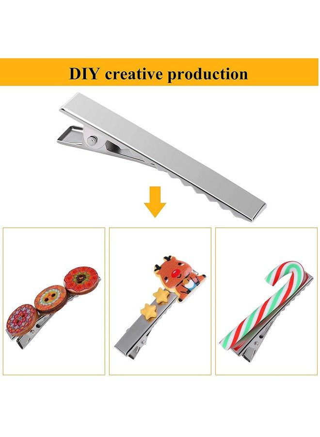 FOK Metal Alligator Prong Curl Pin Clips For Styling Hair Acessories For Women & Girls Silver 60 Pcs - Image 5