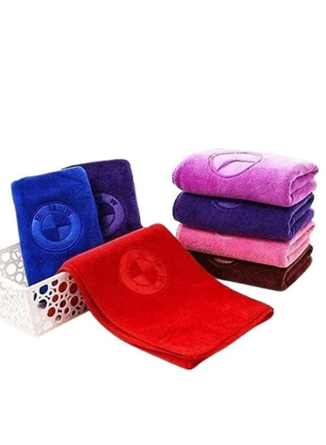 Generic 2-Piece Car Cleaning Towels, Highly Absorbent and Quick Dry Towels with Embossed Logo - Multicolor - Image 3