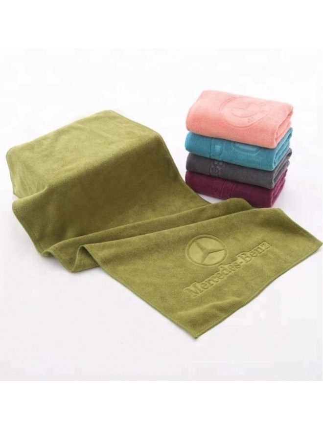 Generic 2-Piece Car Cleaning Towels, Highly Absorbent and Quick Dry Towels with Embossed Logo - Multicolor - Image 1