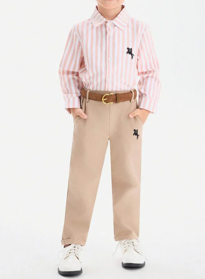 تايك تو طقم أولادي قميص مخطط مع بنطال