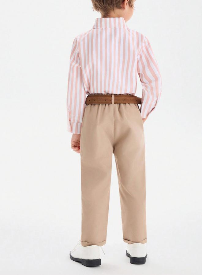 تايك تو طقم أولادي قميص مخطط مع بنطال - Image 2