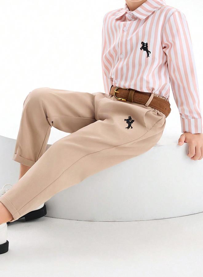 تايك تو طقم أولادي قميص مخطط مع بنطال - Image 4