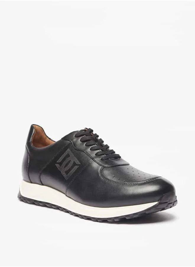 دوتشيني Men's Solid Lace-Up Low Ankle Sneakers