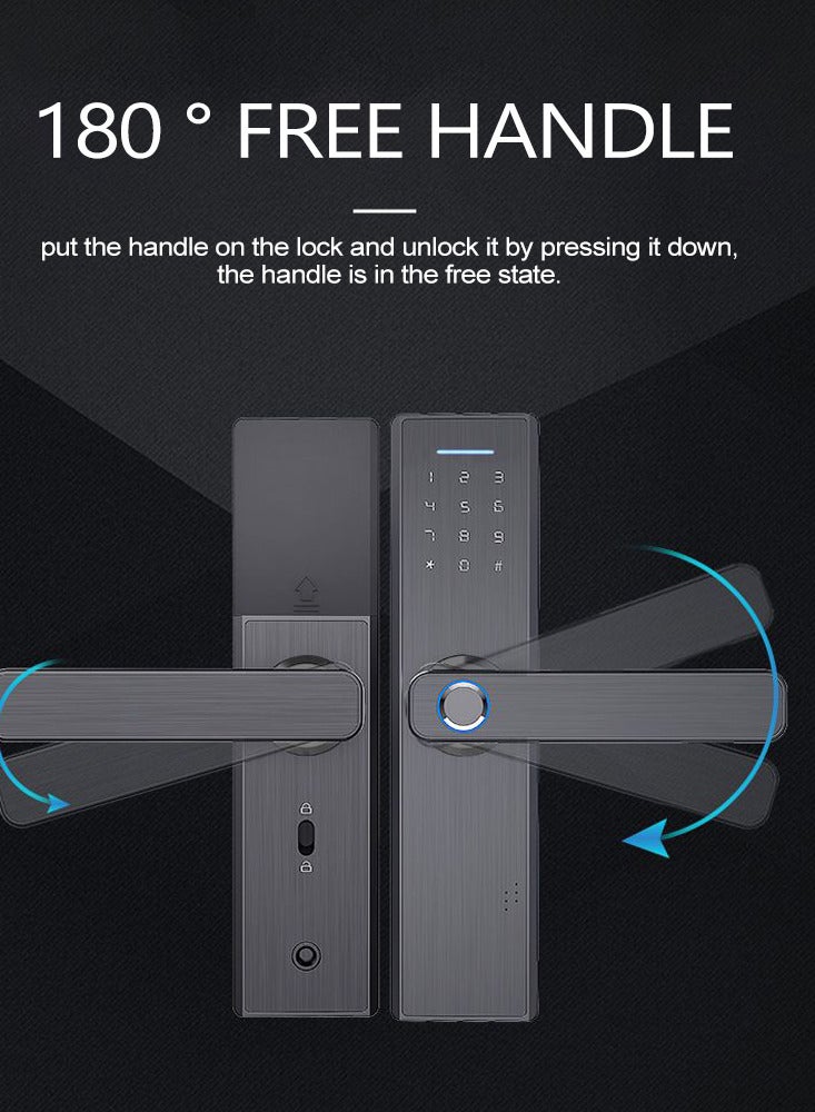 Electronic WiFi APP Password Door Lock Intelligent Biometric Fingerprint Door Locks Digital Keyless Home Hotel Door Lock - Image 4
