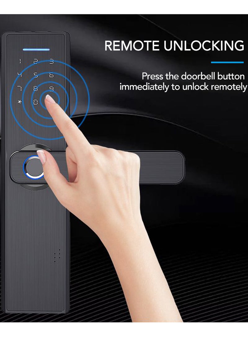 Electronic WiFi APP Password Door Lock Intelligent Biometric Fingerprint Door Locks Digital Keyless Home Hotel Door Lock - Image 5