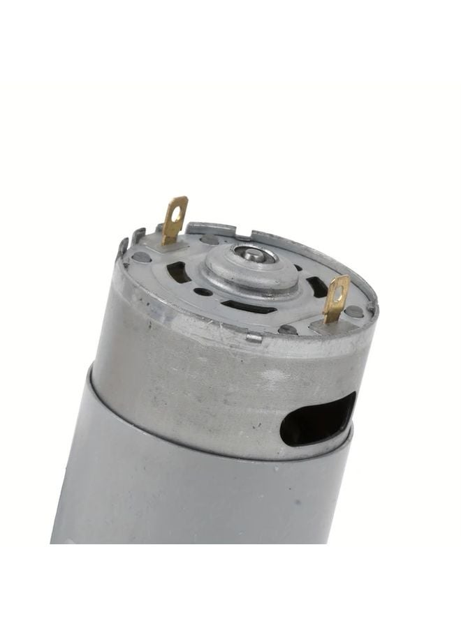 Metal Silvery 12V Square Gear Motor 34RPM High Torque Robotics Automation Gearbox - Image 4