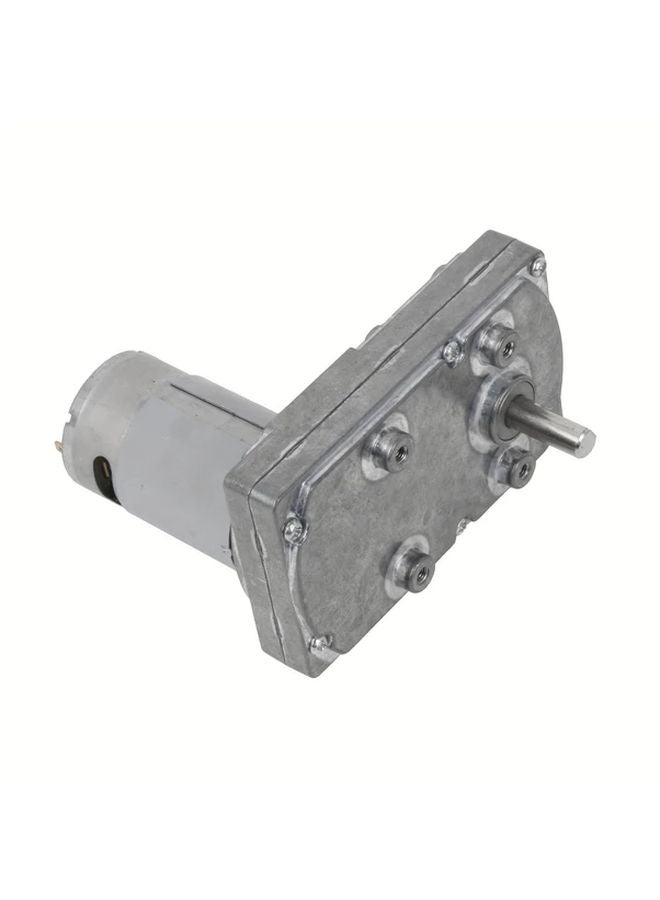 Metal Silvery 12V Square Gear Motor 34RPM High Torque Robotics Automation Gearbox - Image 5