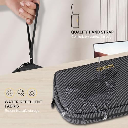 Lacdo Electronics Organizer Travel Case, Travel Bag Water Resistant Cable Organizer, Tech Accessories Pouch Carry Storage Bag for Charger, Cord, Hard Drive, Phone, Power Bank, Travel Essentials, Black - Image 5