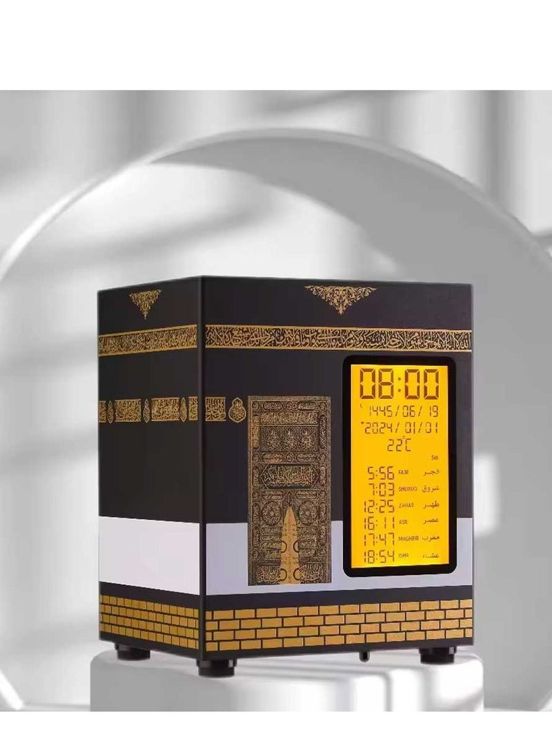 كابتن تيك مكبر صوت للقرآن متعدد الوظائف مع شاشة كبيرة للصلاة وساعة الأذان، تطبيق، بلوتوث ومكبر صوت للقرآن يتم التحكم فيه عن بعد مع شكل الكعبة عن بعد، أفضل هدية - Image 3