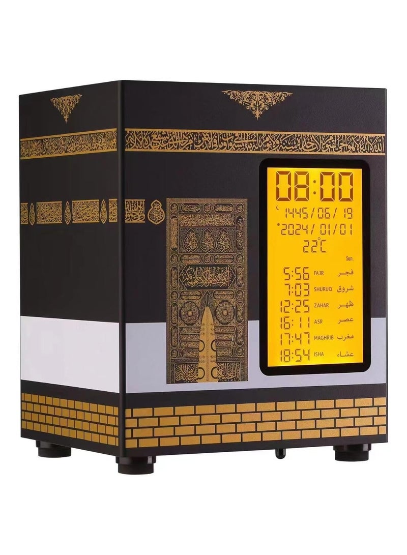 كابتن تيك مكبر صوت للقرآن متعدد الوظائف مع شاشة كبيرة للصلاة وساعة الأذان، تطبيق، بلوتوث ومكبر صوت للقرآن يتم التحكم فيه عن بعد مع شكل الكعبة عن بعد، أفضل هدية - Image 2