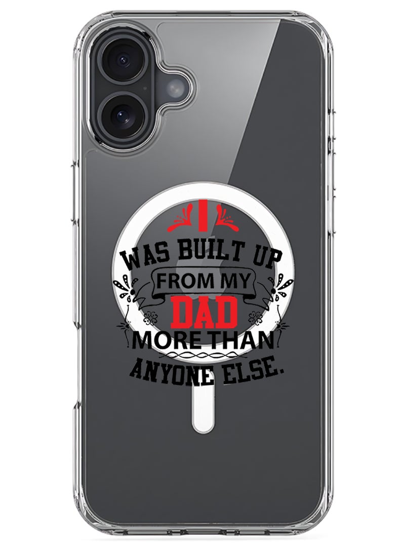 Theodor Magnetic Case for Apple iPhone 17 Compatible with MagSafe Wireless Charging, Shockproof Phone Bumper Cover - Dad more than anyone else black - Image 1