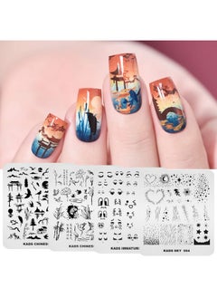 KADS KADS 20Pcs Nail Stamp Plates Set Nails Art Stamping Plates Leaves Flowers Animal Chinese Style Nail Plate Template Image Plate  - Image 3