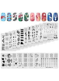 KADS KADS 20Pcs Nail Stamp Plates Set Nails Art Stamping Plates Leaves Flowers Animal Chinese Style Nail Plate Template Image Plate  - Image 2