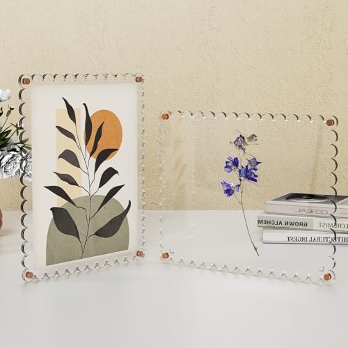 Laumffon Certificate Frame, 8.5x11 Wall Mount Picture Diploma Document Degree Frame, No Drill Clear Acrylic Photo Frame with Adhesive Tape and Golden Screws for Certificate, Pressed Flowers, Money, Diploma, 1Pcs - Image 2