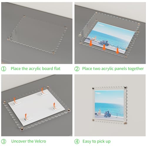 Laumffon Certificate Frame, 8.5x11 Wall Mount Picture Diploma Document Degree Frame, No Drill Clear Acrylic Photo Frame with Adhesive Tape and Golden Screws for Certificate, Pressed Flowers, Money, Diploma, 1Pcs - Image 5