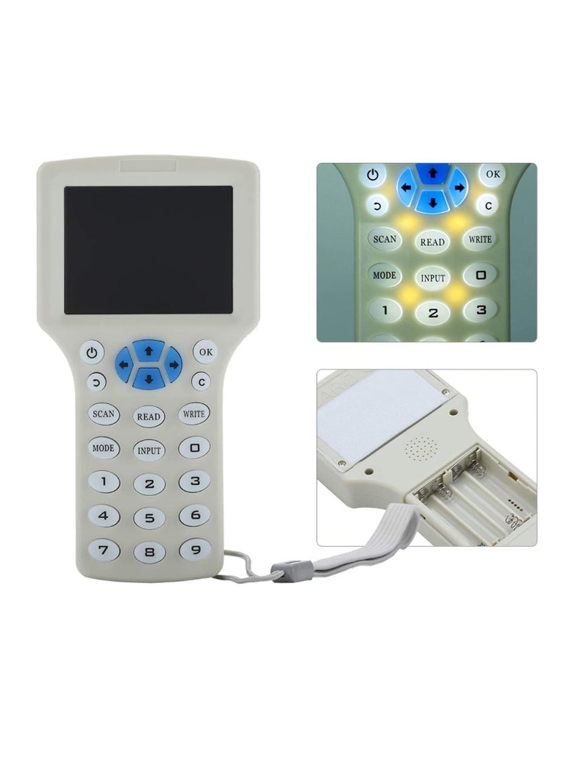 althiqahkey - Handheld IC/ID/HID/UID RFID Access Control Card Reader Writer Copier Duplicator With USB Cable For 125Khz 13.56Mhz HID IC ID Cards, ATTACHED ID AND IC COPY CARD EACH - Image 1