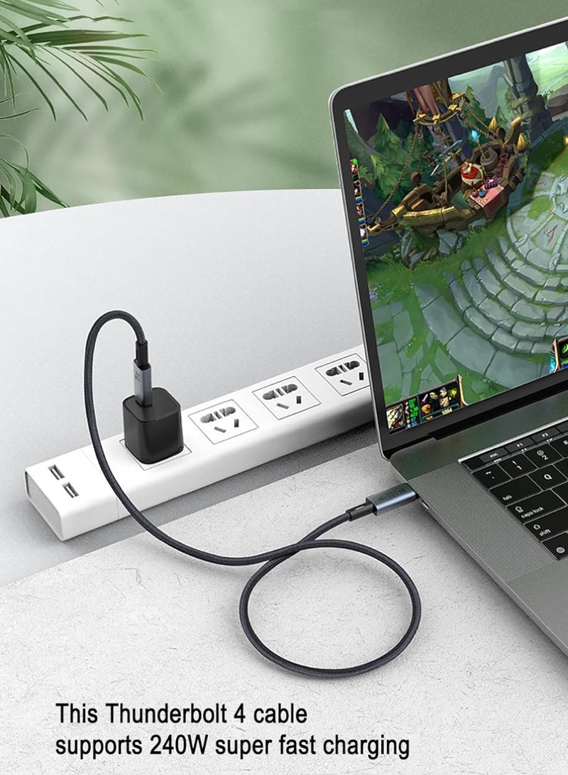 كابتن تيك كابل USB C كامل المواصفات لبيانات الفيديو وشحن سريع 240 وات وسلك USB4.0 فائق السرعة 40 جيجابت في الثانية ووصلة شاشة 8K 60 هرتز متوافقة مع جميع أجهزة Thunderbolt 3 و4 1m/3.3ft - Image 4