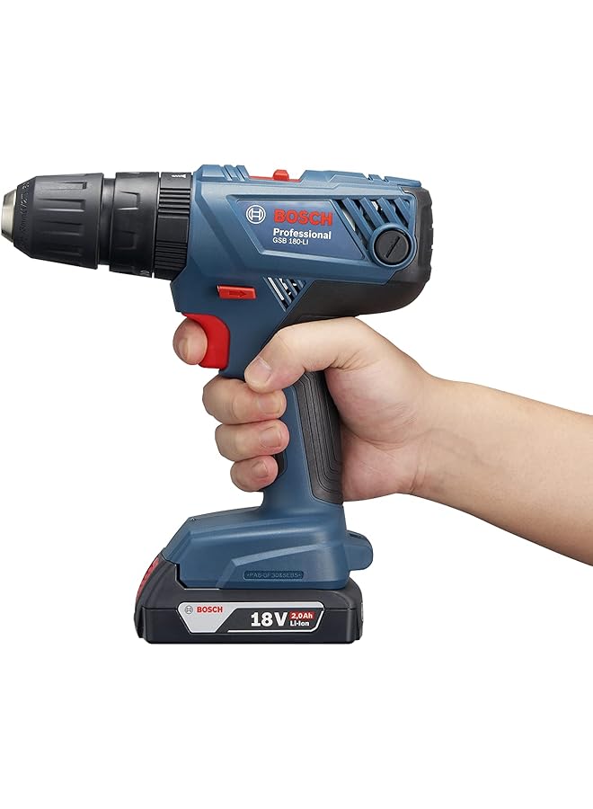 BOSCH Gsb 180 Li Cordless Combi Serviceable Motor Has Changeable Carbon Brushes For Easy Maintenance And Serviceability Durable Designed With Robust Housing And Battery Cell Protection 18 V - Image 4