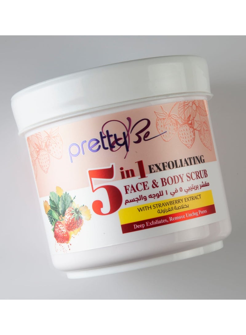 Pretty Be Face and Body Scrub With Strawberry Extract 550 ml - Image 2