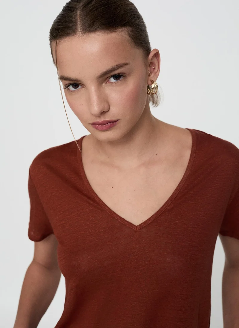 Mango  T-Shirt Linito for Women | Best Price UAE