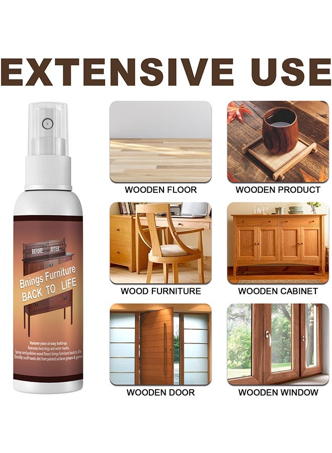 جوي فيش Spray and Polishes Wood Floors - Wood Repair Spray Fast Fix Scratch Remover Instant Fix Repair Paint for Wooden Table Bed Floor Quick Removal Wood Furniture Cleaning Care - Image 4