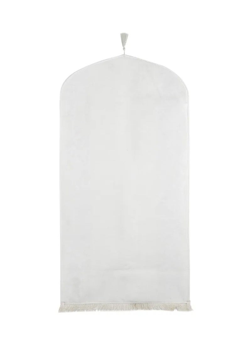 MANASEK - Prayer Mat from the Eylul collection with a bag from the local brand Manasek | Saudi products | Made of polyester, cotton, and soft double chenille fabric, comfortable and practical - 70 x 120 cm - Image 1