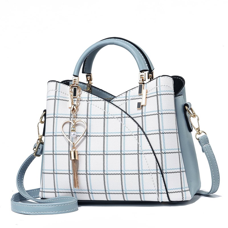 Xiaoyu Small Purses and Handbags for Women Fashion Crossbody Bag Lightweight Shoulder Bag Top Handle Satchel Purse (Light Blue-2) - Image 1