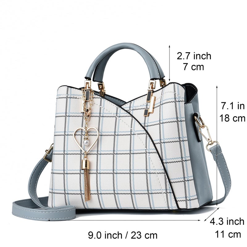 Xiaoyu Small Purses and Handbags for Women Fashion Crossbody Bag Lightweight Shoulder Bag Top Handle Satchel Purse (Light Blue-2) - Image 5