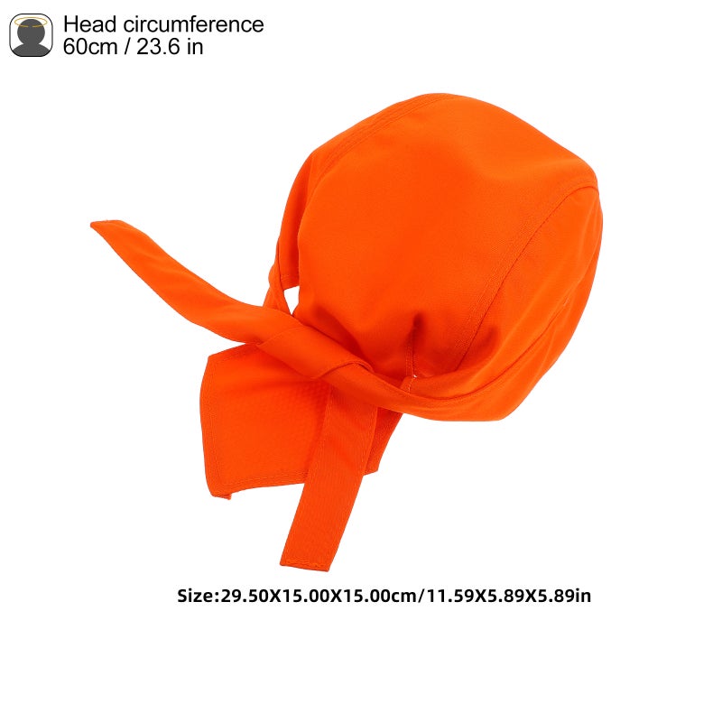 Cooking Cap Cotton Bandana Wrap Color Chemo Cap Adjustable Welder Cap Cotton Safety Bandana Hat For Dust - Image 2