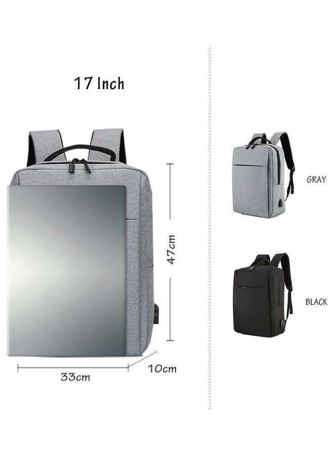 Laptop Backpack With USB Charging Port Grey - Image 5
