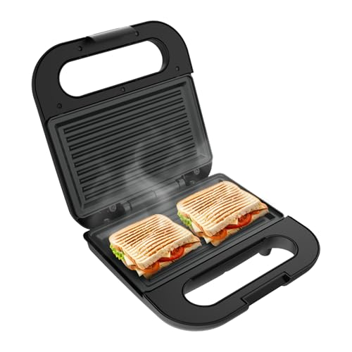 Havells Quick Crunch Grill Sandwich Maker | 800 W | Power Indicator Light | Non-Stick Coating Plates | Heat Resistant Body | Quick Heating (Black) - Image 1