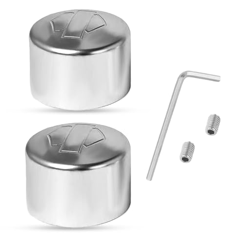 MOTOFITOOL CNC Aluminum Front Axle Nut Covers for Harley Softail Touring Road King Street Glide Electra Glide Iron 883 Fat Boy 20022024 - Image 1