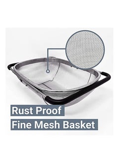 BLACKSTONE Stainless Steel Washbasin Mesh Basket 34X23 Cm  - Image 4