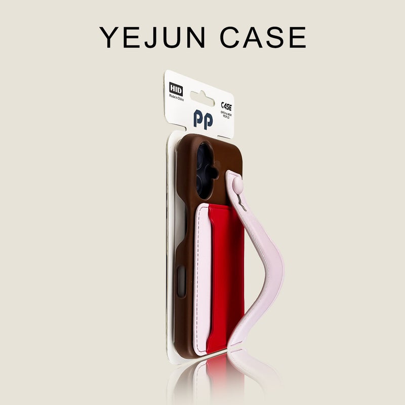 Color Block Wallet Case with Wrist Strap for iPhone 16 Pro Max & 16 Pro, Compatible with iPhone 17 Series, Shockproof Protective Cover with Card Slot for iPhone 15 &  16