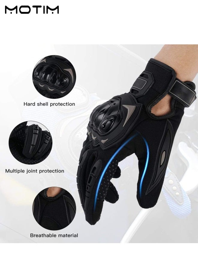 Motim 1 Pcs Motorcycle Goggles, Dirt Bike ATV Motocross Anti-UV Adjustable Riding Offroad Protective Glasses, 1 Pair Touchscreen Motorcycle Racing Gloves Full Finger Gloves  - Image 4
