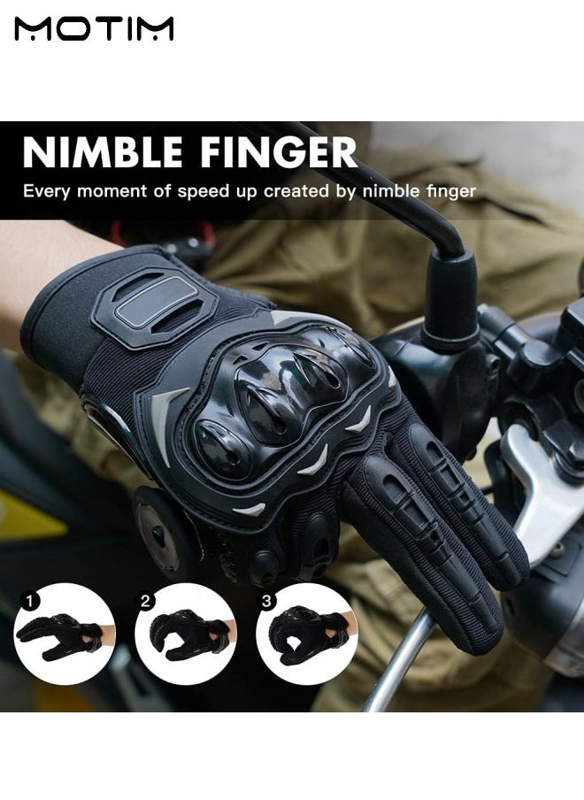 Motim 1 Pcs Motorcycle Goggles, Dirt Bike ATV Motocross Anti-UV Adjustable Riding Offroad Protective Glasses, 1 Pair Touchscreen Motorcycle Racing Gloves Full Finger Gloves  - Image 2