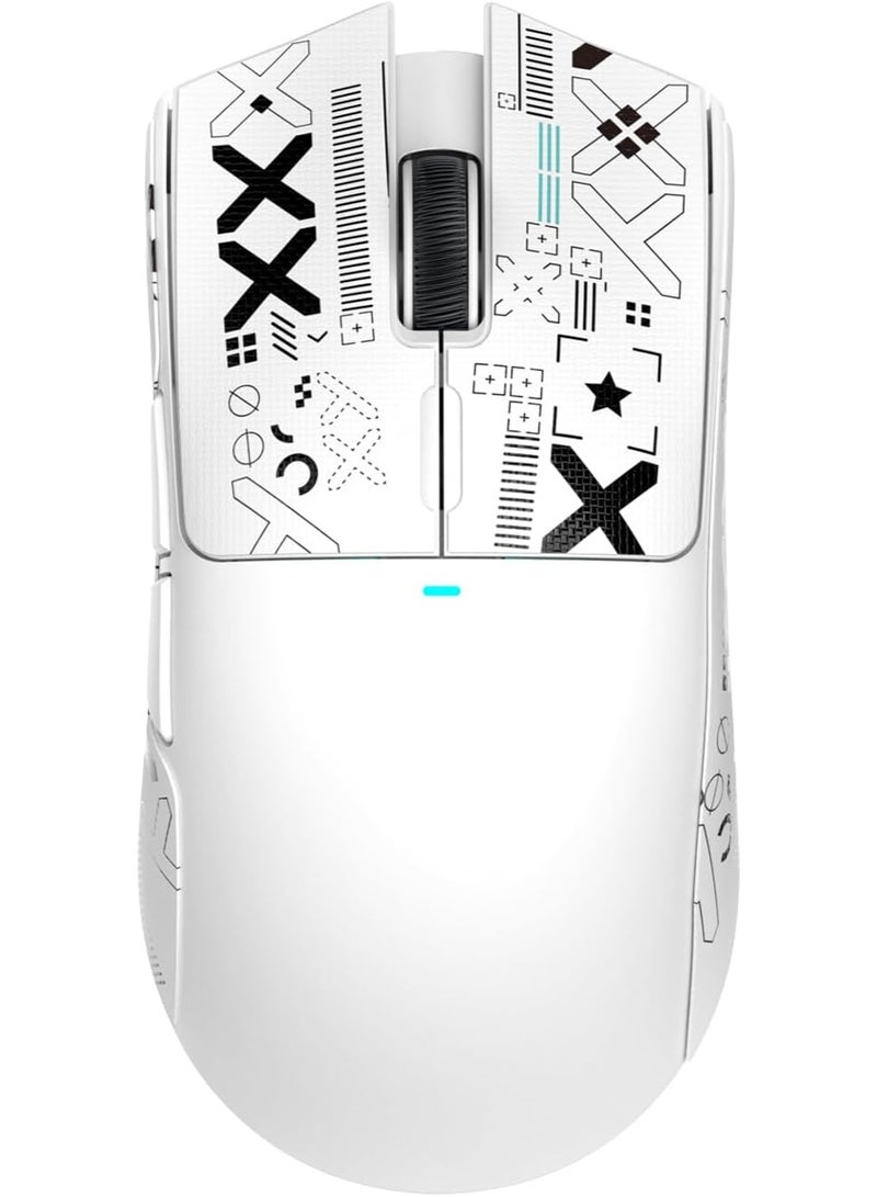 Attack Shark X11 Lightweight Wireless Gaming Mouse with RGB Charging Dock,Tri-Mode-2.4G/USB-C Wired/BT,22K DPI,PAW3311 Optical Sensor,HUYU Switch, 5 programmable Buttons for PC/Mac(White&Sticker) - Image 2