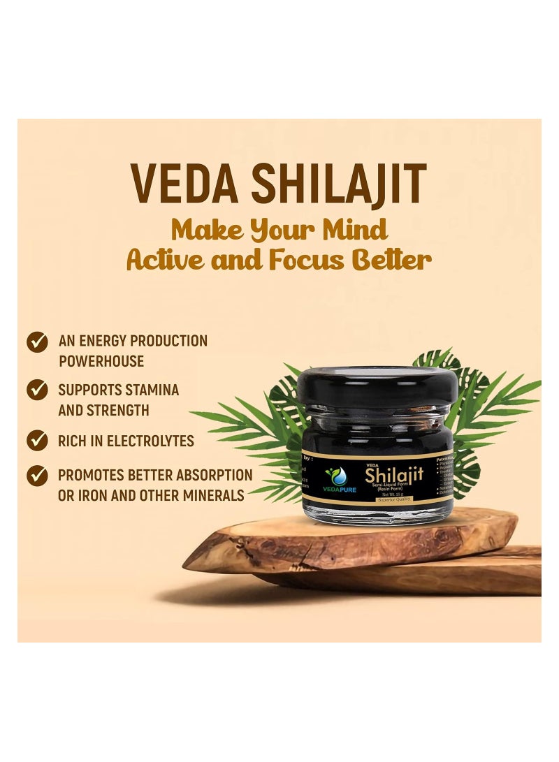 VEDAPURE Vedapure Shilajit 25 Gms, Pack of 3 - Image 2