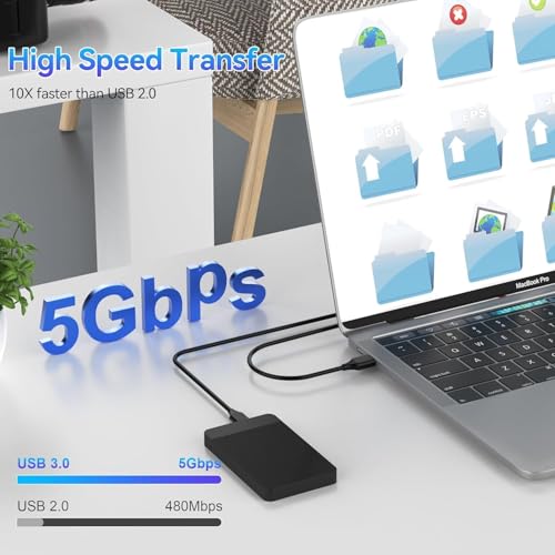 rts High Speed USB 3.0 portable External Hard disk cable hdd cable (45CM / 1.47 Foot) upto 5 Gbps data transfer Cable compatible with Seagate wd Samsung Sony Toshiba Hitachi Transcend Desktop Laptop - Image 2