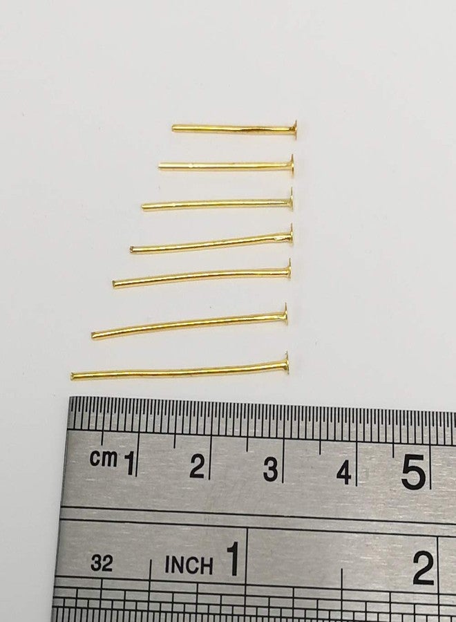 Chenkou Craft 700pcs Assorted of 7 Sizes Mix Flat Head Pins for Jewelry Making (Gold, Mix) - Image 2