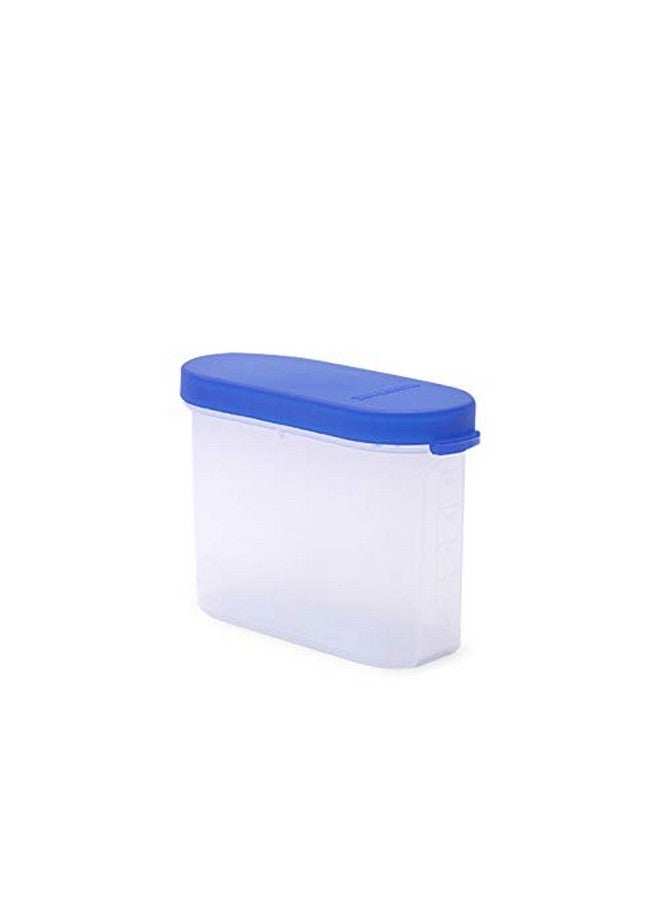 Mahaware Modular Mini Oval Plastic Fridge Door Kitchen Container Set, 150ml, Set of 9, Blue - Image 2