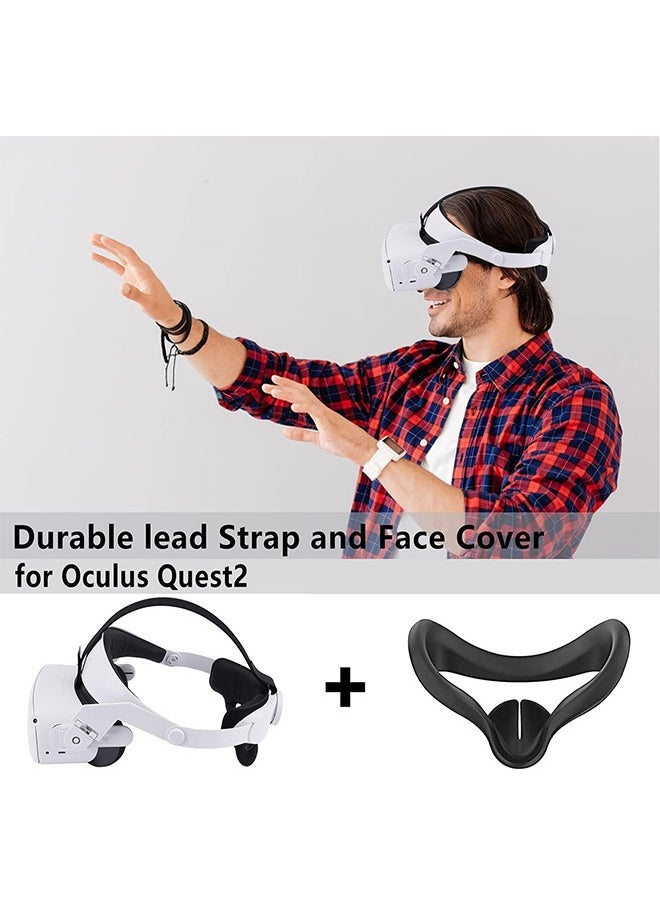 LENND Oculus Quest 2 Halo Strap and Silicone Face Cover - Adjustable Replacement for Quest 2 Elite Strap - Relieved Face ​Pressure Comfortable Touch - Oculus Quest 2 VR Accessories Head Strap  - Image 2