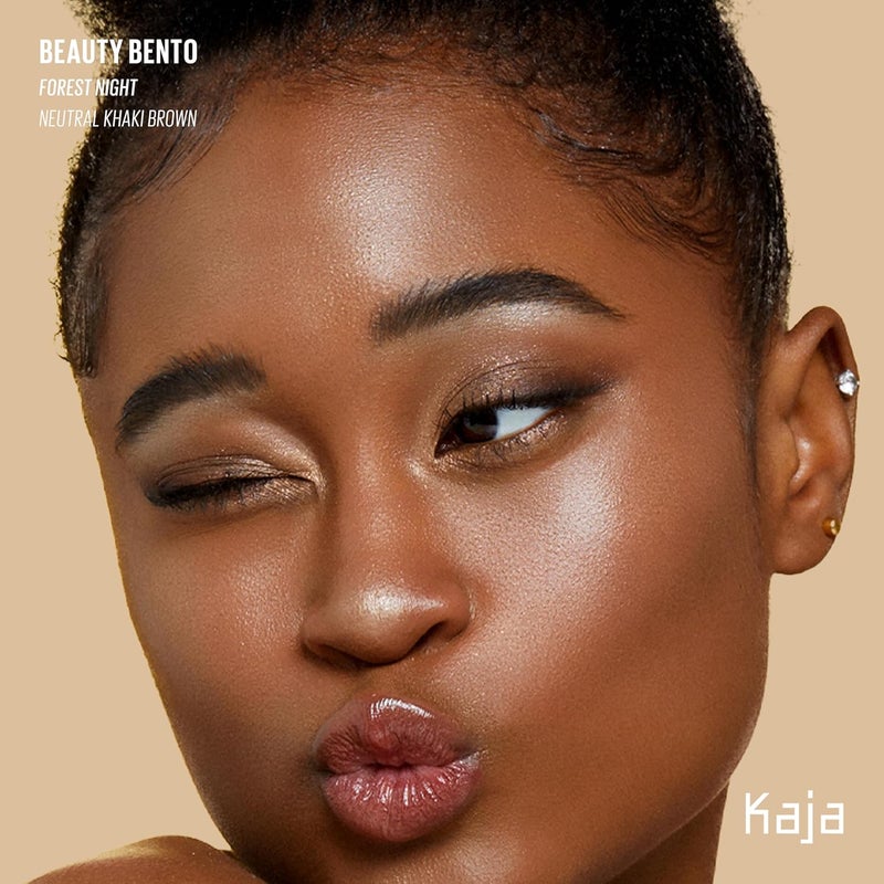 KAJA Beauty Bento Eyeshadow Trio - Forest Night- 3 in 1 Mosaic Chrome Shimmer Matte Eye Shadow Palette - Long Lasting Blendable Pigmented Vegan Cruelty Free Compact Makeup - Image 5
